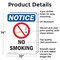 Signmission No Smoking OSHA Notice Sign, Aluminum, 10in W x 14in L, 2PK OS-2PACK-NS-A-1014-V-14808 - alternate 4